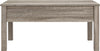 Parsons Lift-Top Coffee Table - Distressed Gray Oak - N/A