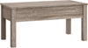 Parsons Lift-Top Coffee Table - Distressed Gray Oak - N/A