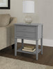 Franklin Accent Table with 2 Drawers, Gray - Gray - N/A