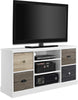 Mercer TV Console with Multicolored Door Fronts for TVs up to 50" - White - N/A