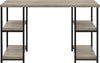 Elmwood Double Pedestal Computer Desk - Distressed Gray Oak - N/A