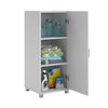 Kendall 16" Stackable Storage Cabinet, White - White