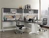 Pursuit U-Shaped Desk with Hutch Bundle, Gray - Gray - N/A