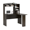 Sutton L Desk with Hutch, Espresso - Black Espresso - N/A