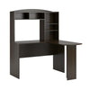 Sutton L Desk with Hutch, Espresso - Black Espresso - N/A