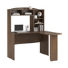 Sutton L Desk with Hutch, Walnut - Walnut - N/A