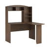 Sutton L Desk with Hutch, Walnut - Walnut - N/A