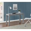 Large Parsons Computer Desk with 2 Drawers, Gray - Gray - N/A