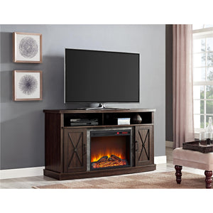 Barrow Creek Electric Fireplace TV Stand for TVs up to 60" - Espresso - N/A