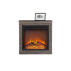 Bruxton Electric Fireplace - Medium Brown - N/A
