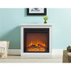 Bruxton Electric Fireplace, White - White - N/A