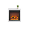 Bruxton Electric Fireplace, White - White - N/A