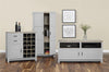 Carver Bar Cabinet, Gray - Gray - N/A