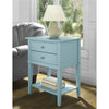 Franklin Accent Table with 2 Drawers, Blue - Blue - N/A