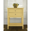 Franklin Accent Table with 2 Drawers, Yellow - Yellow - N/A