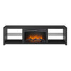 Harrison TV Stand with Fireplace for TVs up to 70", Black - Black - N/A