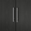 Camberly 2 Door Wall Cabinet with Hanging Rod, Black Oak - Black Oak - N/A