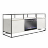 Camley Modern TV Stand and Console with Electric Fireplace for TVs up to 65" - Plaster