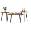 Morley 3 Pc Coffee Table and End Table Set - Walnut - N/A