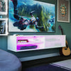 Glitch Floating TV Stand for TVs up to 60" - White