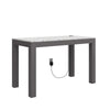 Astor Desk w/ Wireless Charger, Graphite Gray with Terrazzo Top - Graphite Grey - N/A