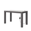 Astor Desk w/ Wireless Charger, Graphite Gray with Terrazzo Top - Graphite Grey - N/A