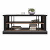 Hoffman Two-Toned Rustic Coffee Table with 2 Shelves, Black and Walnut - Black