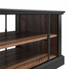 Hoffman Two-Toned Rustic Coffee Table with 2 Shelves, Black and Walnut - Black