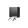 Lory 2 Door Wall Cabinet with Hanging Rod, Black - Black - N/A