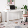 Astor Desk w/ Wireless Charger - White - N/A