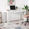Astor Desk w/ Wireless Charger - White - N/A