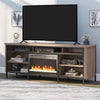 Danton Electric Fireplace TV Console for TVs up to 75", Walnut - Walnut