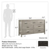 Rolling Ridge 7 Drawer Dresser, Gray Oak - Gray Oak - N/A