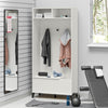 Flex Gym Cabinet with Yoga Mat Storage & Bench Seat - White