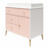 Little Seeds Valentina 3 Drawer/ 1 Door Convertible Dresser & Changing Table - Pale Pink