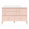 Little Seeds Valentina 4 Drawer/ 1 Door Convertible Dresser & Changing Table - Pale Pink
