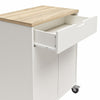 Versa 2 Door/1 Drawer Storage Cart with Locking Castors - Weathered Oak