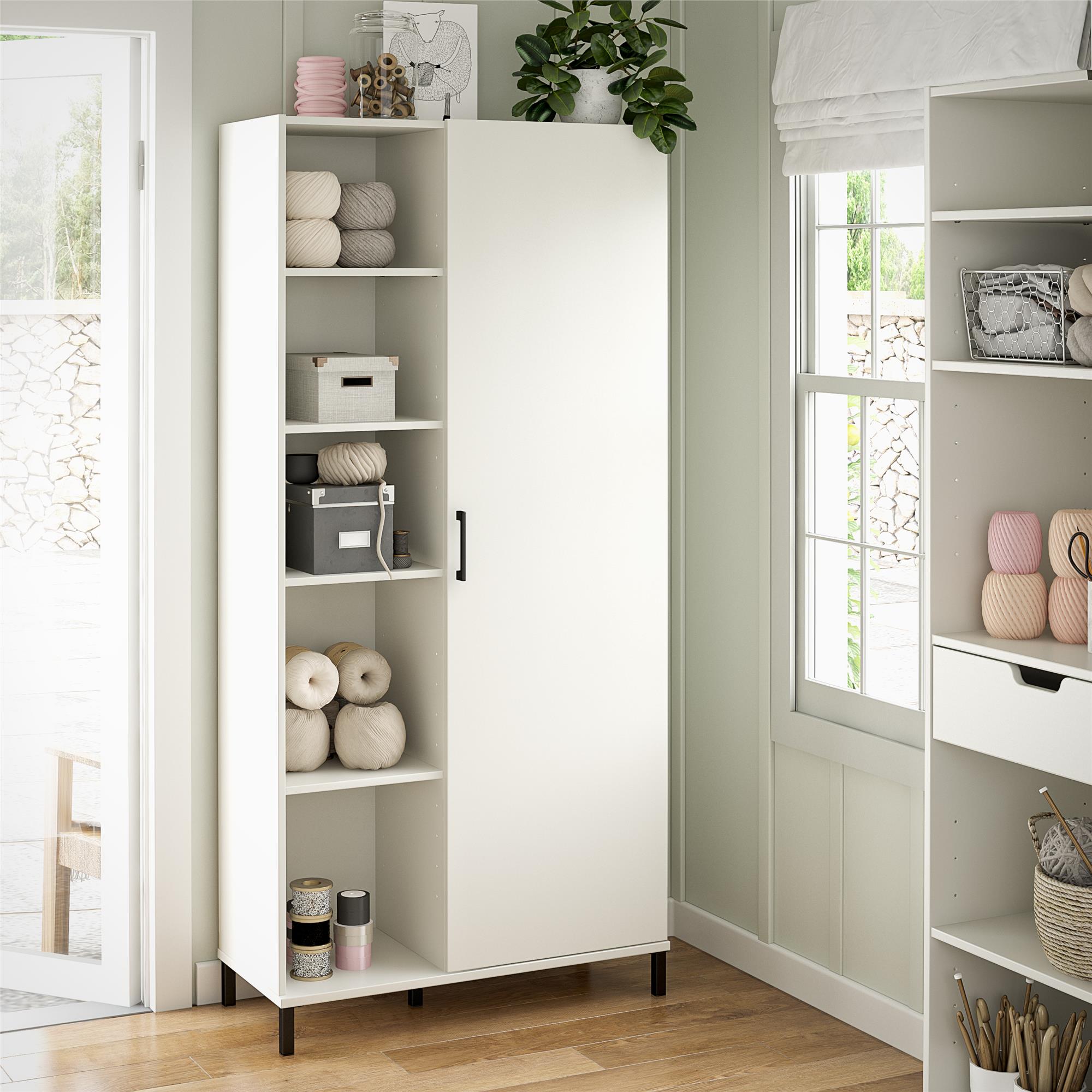 Versa Open Cabinet: Crafting Storage with Adjustable Shelving