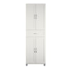 Lory Framed Storage Cabinet with Drawer, White - White