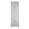 Lory Framed Storage Cabinet with Drawer, Dove Gray - Dove Gray