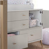 Little Seeds Valentina 4 Drawer/ 1 Door Convertible Dresser & Changing Table - White / Grey