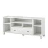 Brett TV Stand for TVs up to 64" with 7 Open Shelves and 1 Drawer - White