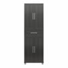 Camberly Framed 4 Door/1Drawer Storage Cabinet - Black Oak