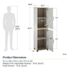 Whitmore 2 Door Kitchen Pantry Cabinet, White - White