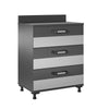 Boss 3 Drawer Storage Cabinet - Dark Gray