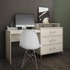 Kalissa Dresser / Desk Combo with Wireless Charger - White Oak