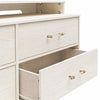Kalissa Media Dresser for TVs up to 50", White Oak with Gold - White Oak