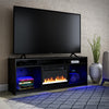 Luna Fireplace TV Stand for TVs up to 65", Black Oak - Black Oak