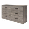 Edgewater 6 Drawer Dresser, Gray Oak - Gray Oak