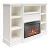 Kerswell Mantel with Electric Fireplace - White